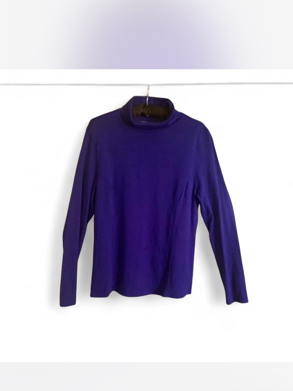 Cottagecore Coldwater Creek Violet Turtleneck Top size 14-16